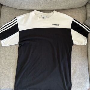 Adidas Men's Black and White Shirt